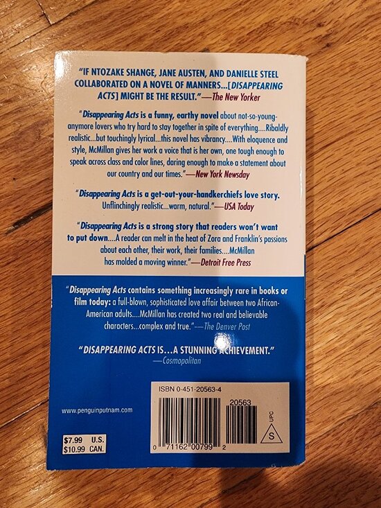 Terry McMillan Disapeering Acts Paperback Novel Fiction Book - Picture 3 of 8